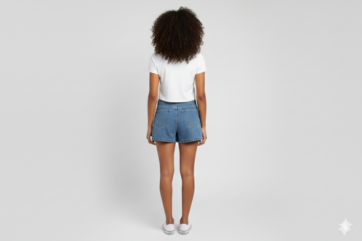 FALDA SHORT MUJER JEAN AZUL