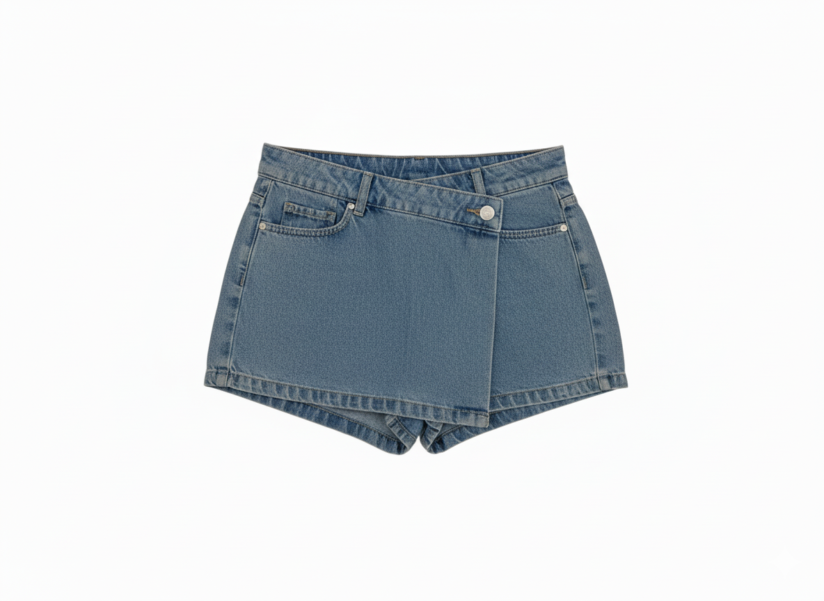 FALDA SHORT MUJER JEAN AZUL