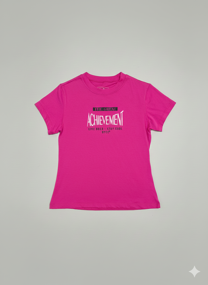 CAMISETA MUJER BASICA FUCSIA CLARA