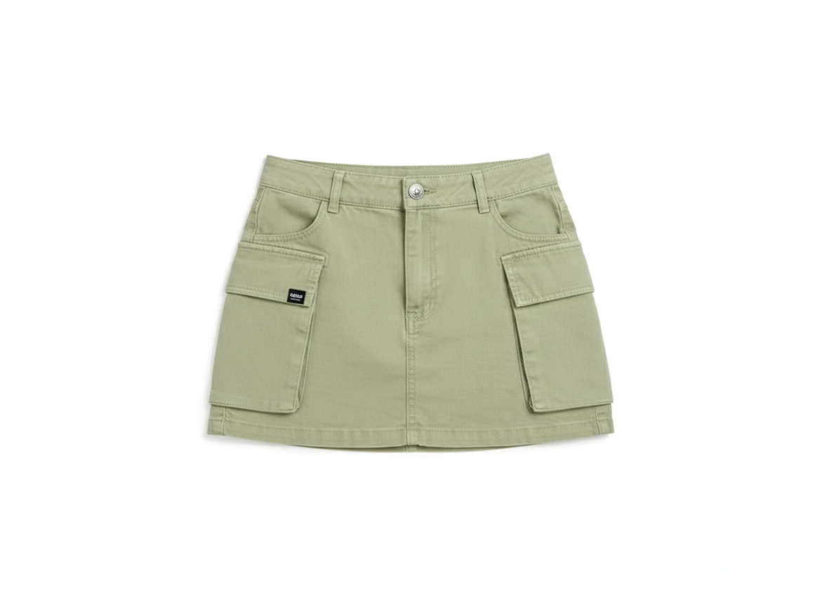 FALDA MUJER DRILL CARGO