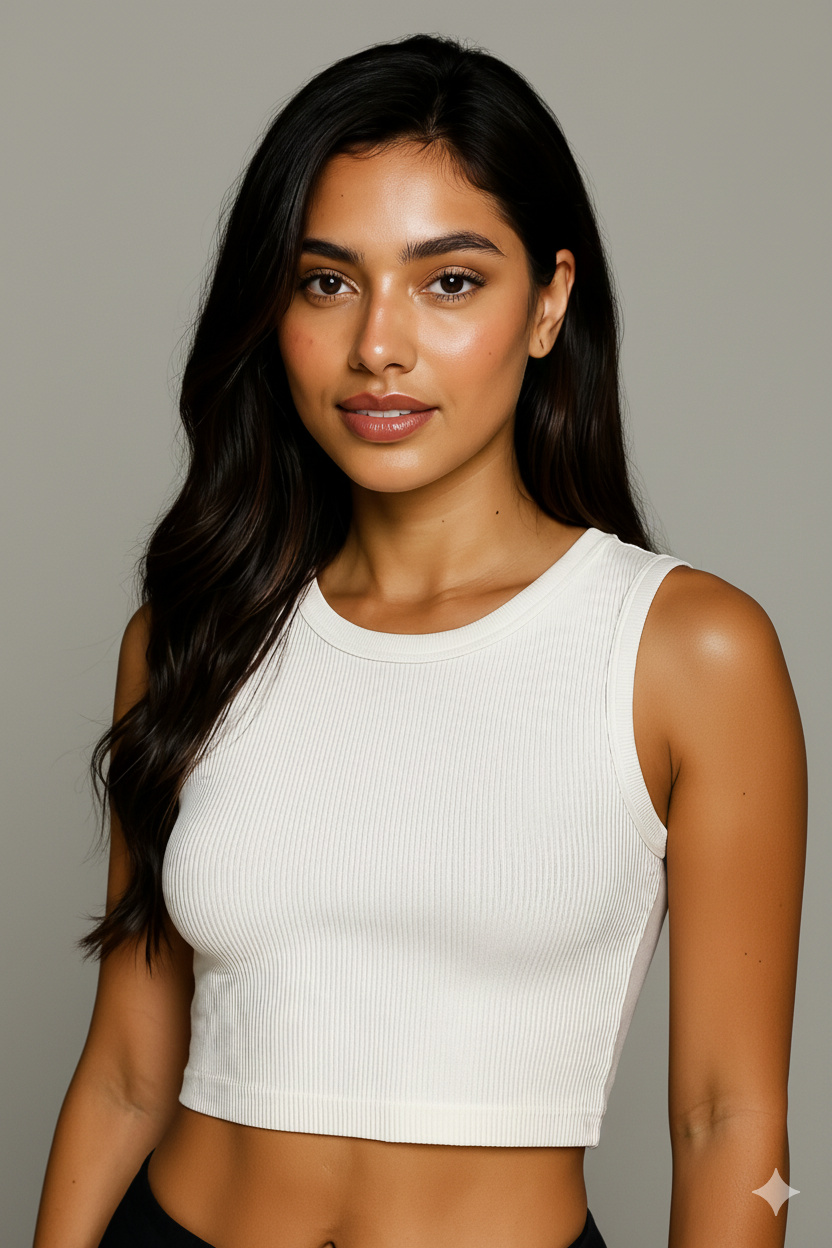 BLUSA MUJER SARA CORTA SIN MANGAS