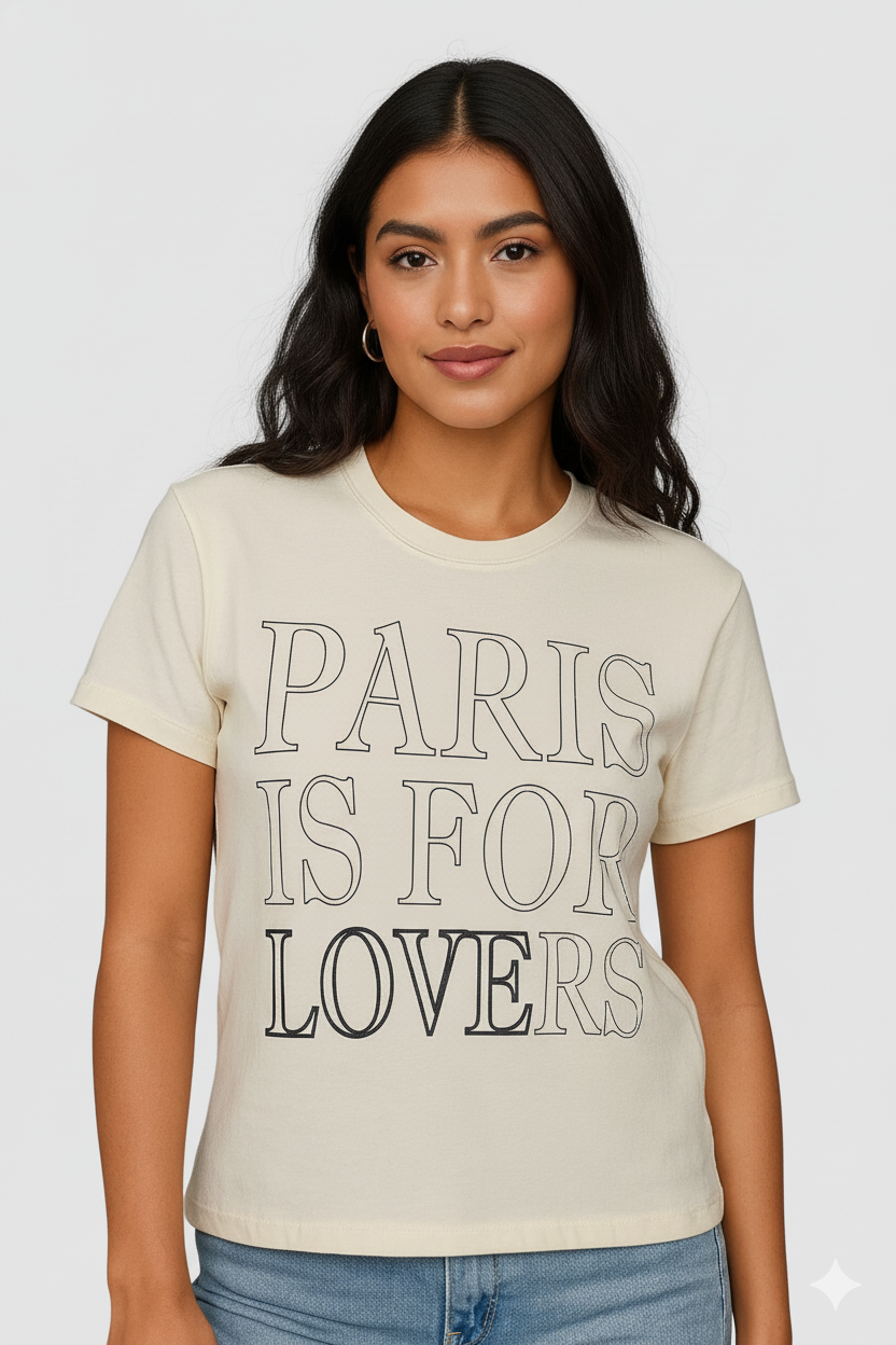 CAMISETA MUJER OVERSIZE LARGA BEIGE
