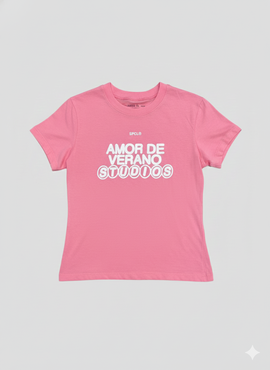 CAMISETA MUJER BASICA FUCSIA