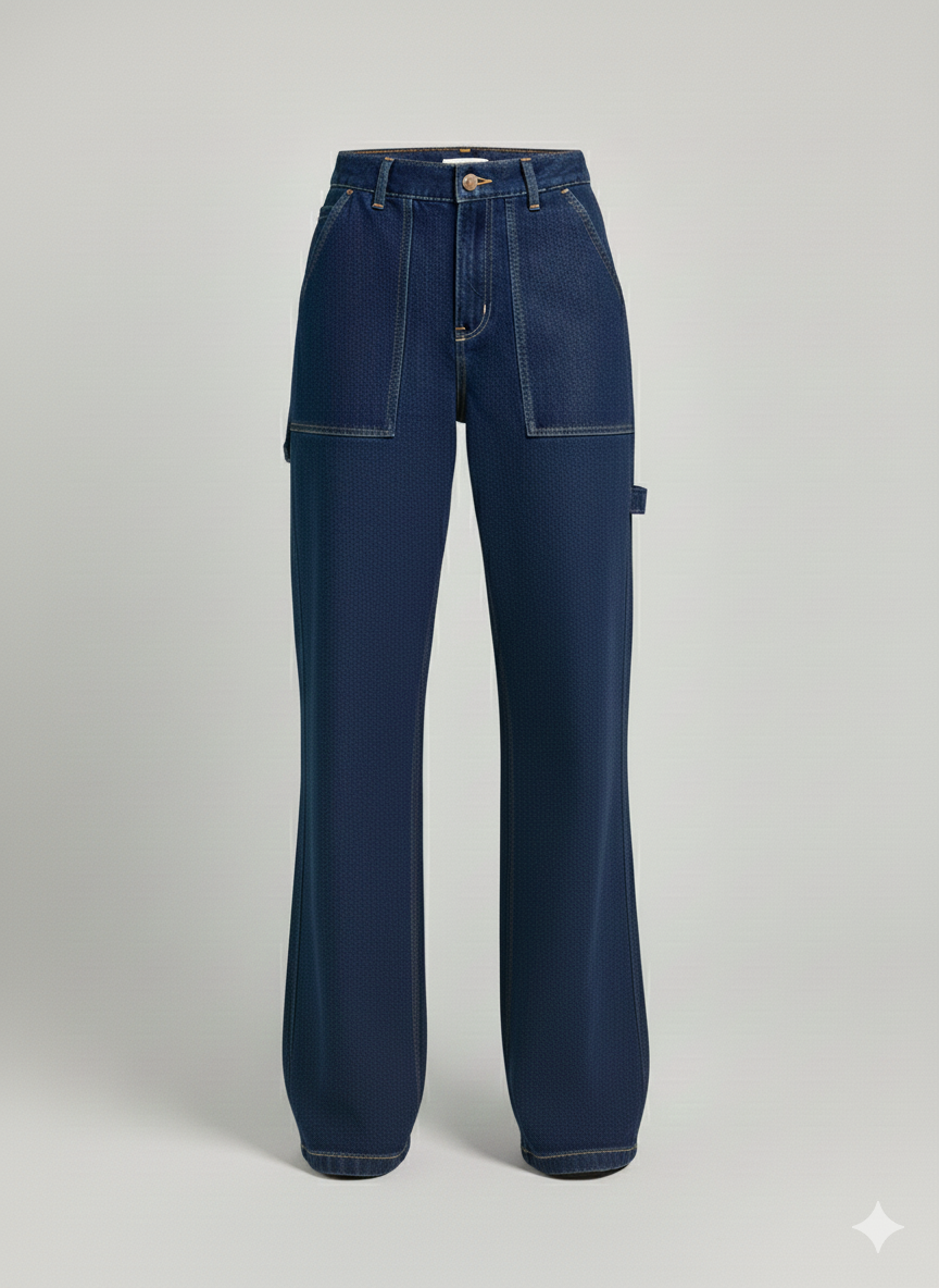 JEAN MUJER CARPINTERO AZUL OSCURO