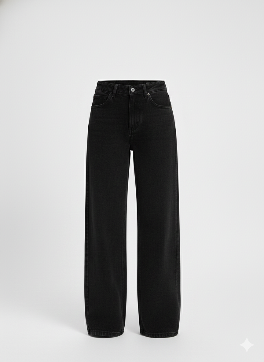 JEAN MUJER BAGGY NEGRO