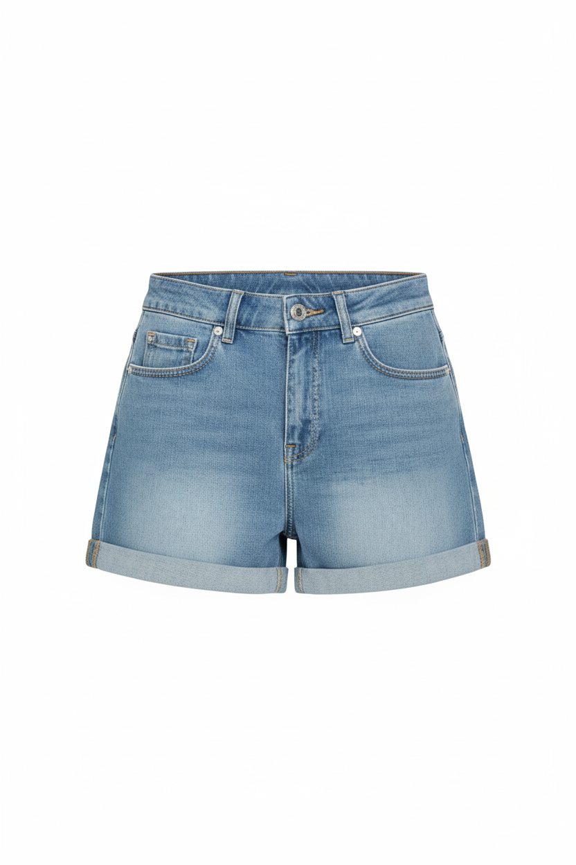 SHORT MUJER DOBLA DOBLA AZUL