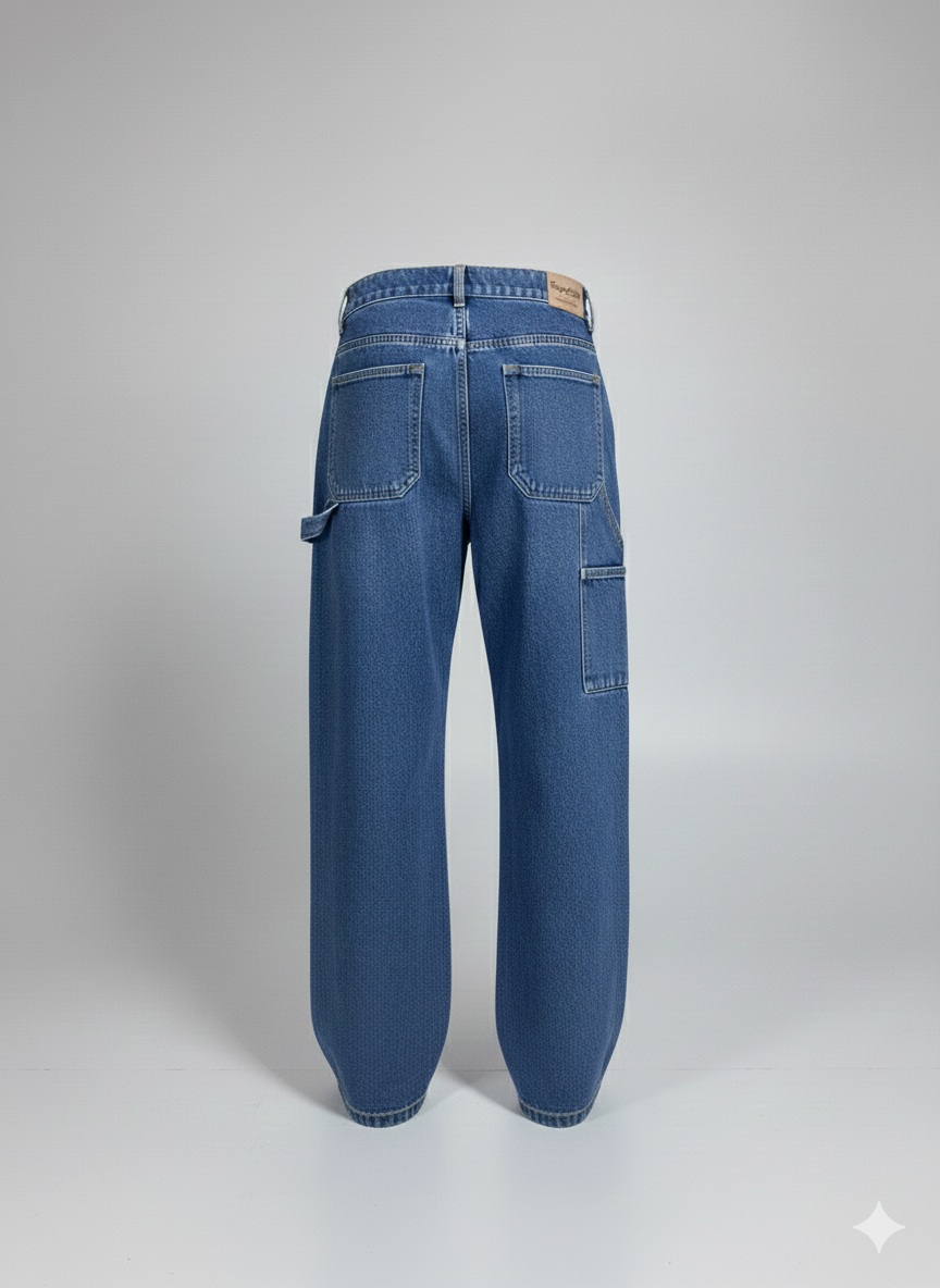 JEAN MUJER CARPINTERO AZUL