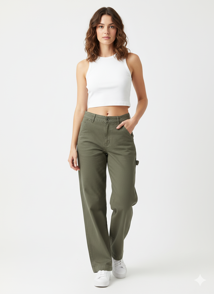 CARPINTERO DRILL MUJER GRIS