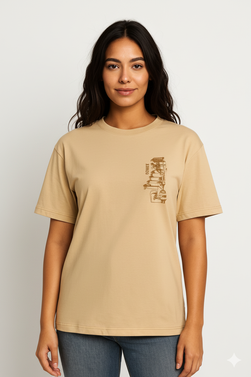 CAMISETA MUJER OVERSIZE LARGA DURAZNO