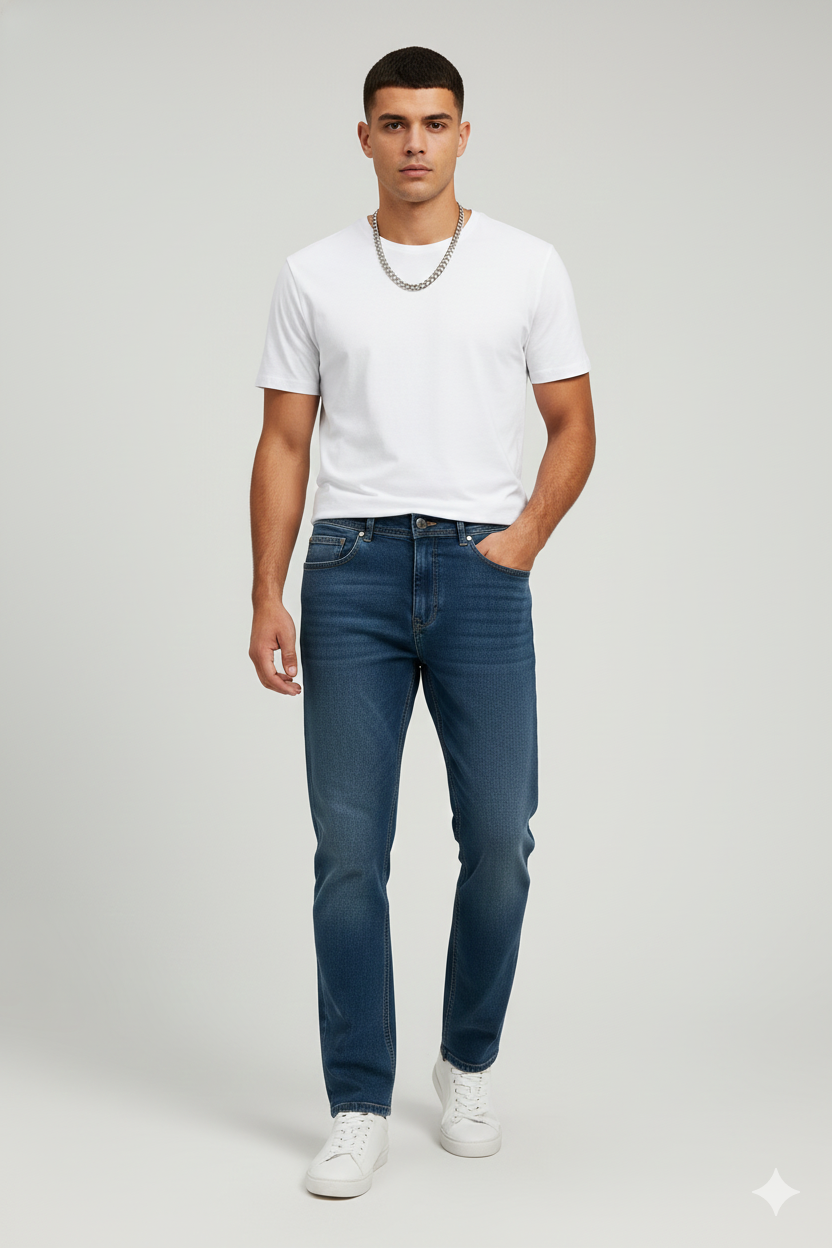 JEAN HOMBRE STRAING AZUL CLARO