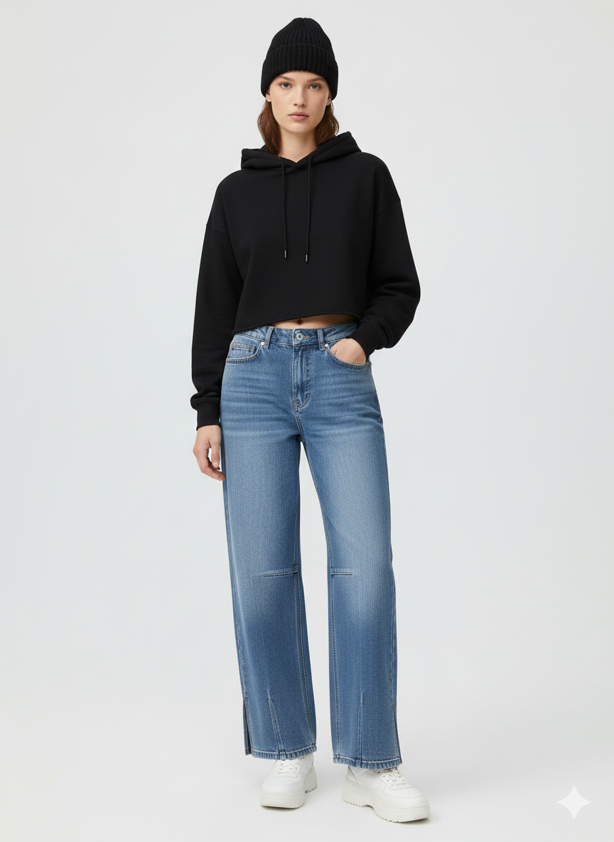 JEAN MUJER BAGGY AZUL MEDIO