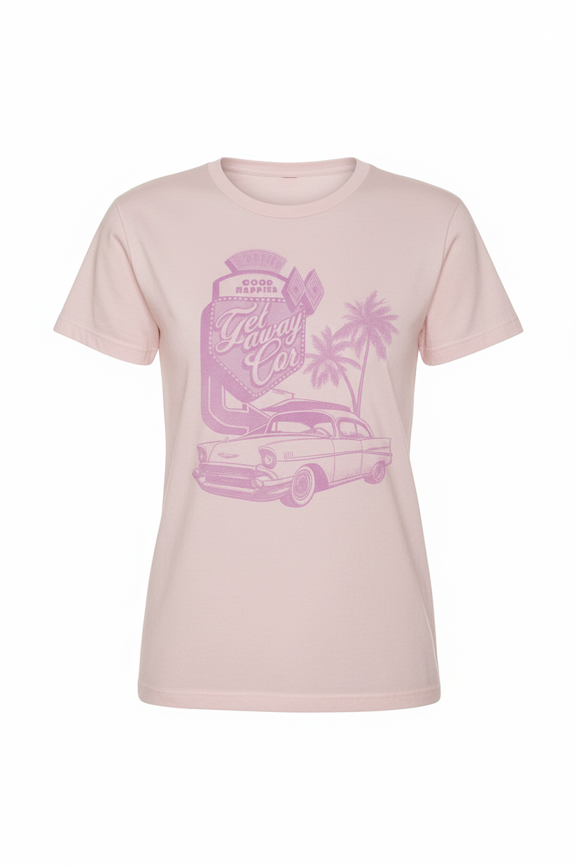 CAMISETA MUJER OVERSIZE LARGA ROSADA