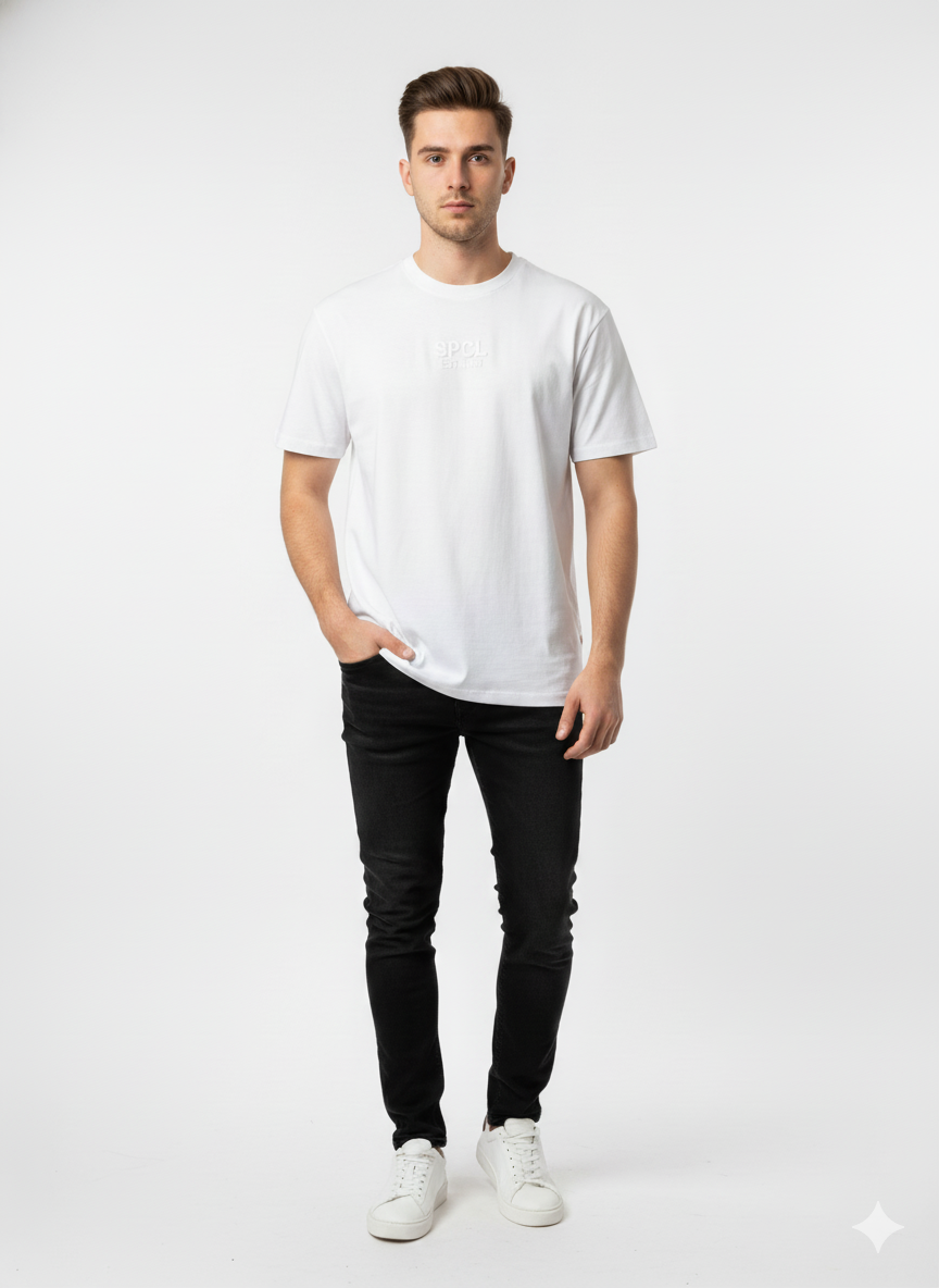 CAMISETA HOMBRE OVERSIZE BLANCA