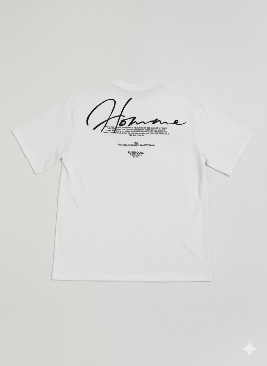 CAMISETA HOMBRE OVERSIZE BLANCA