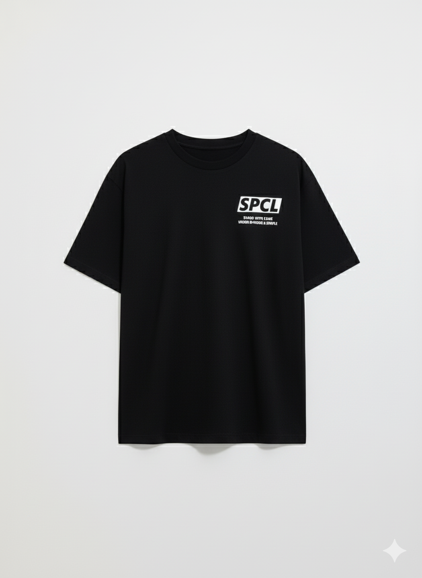 CAMISETA HOMBRE OVERSIZE NEGRA