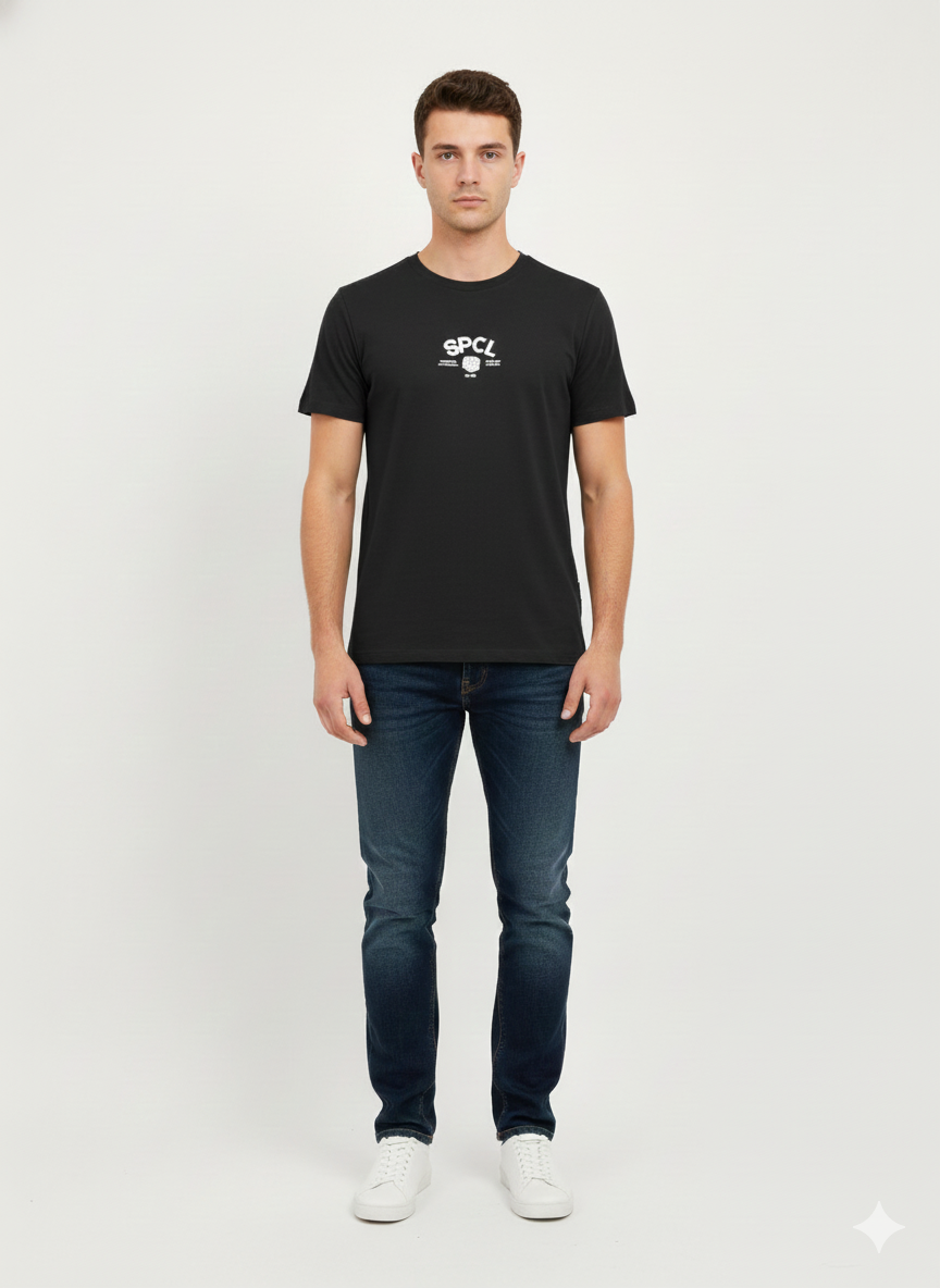 CAMISETA HOMBRE BASICA NEGRA