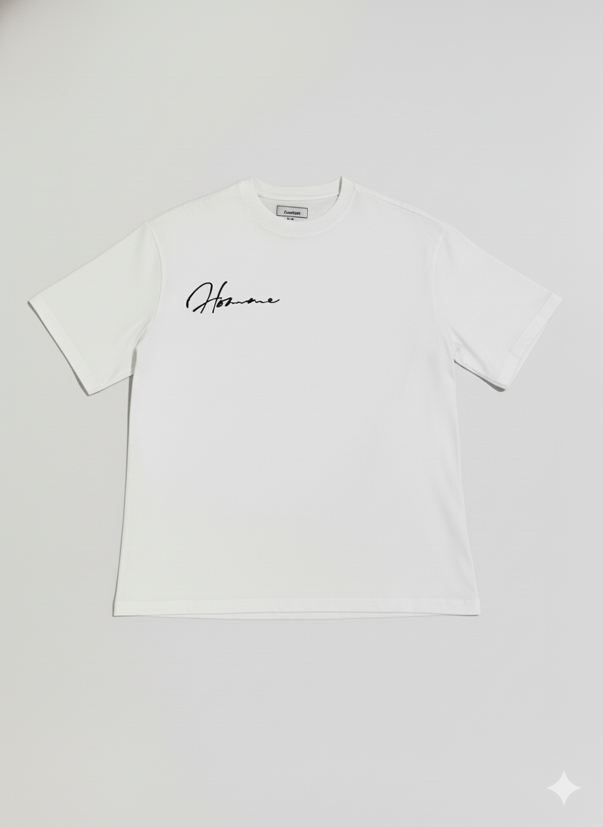 CAMISETA HOMBRE OVERSIZE BLANCA