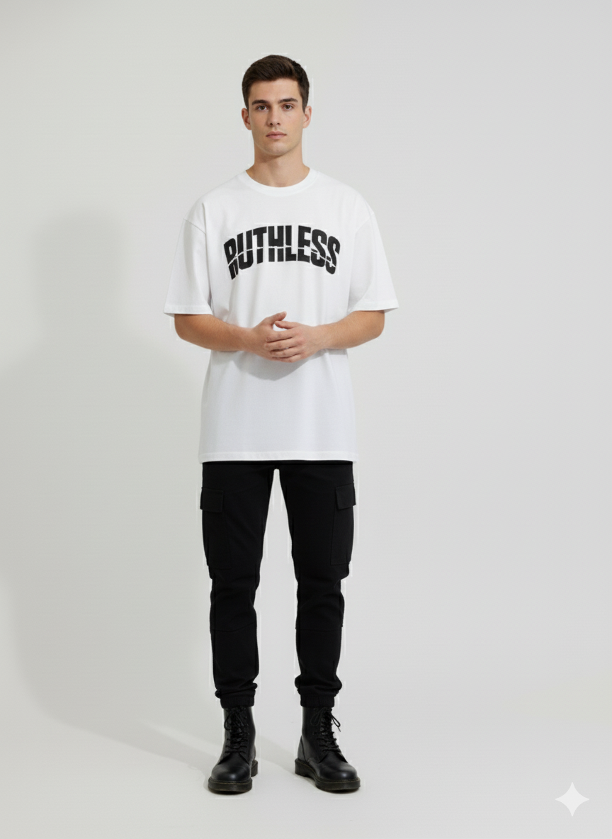 CAMISETA HOMBRE OVERSIZE BLANCA