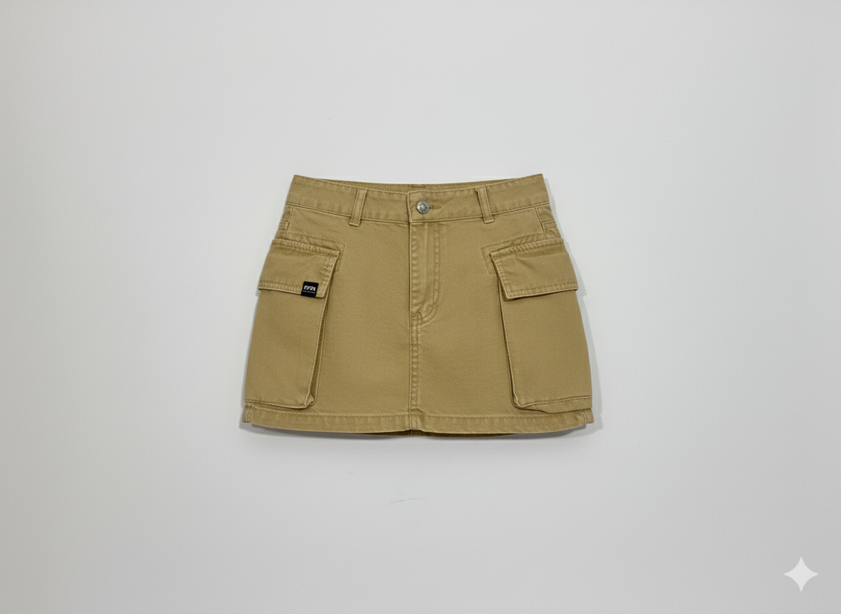 FALDA MUJER DRILL CARGO
