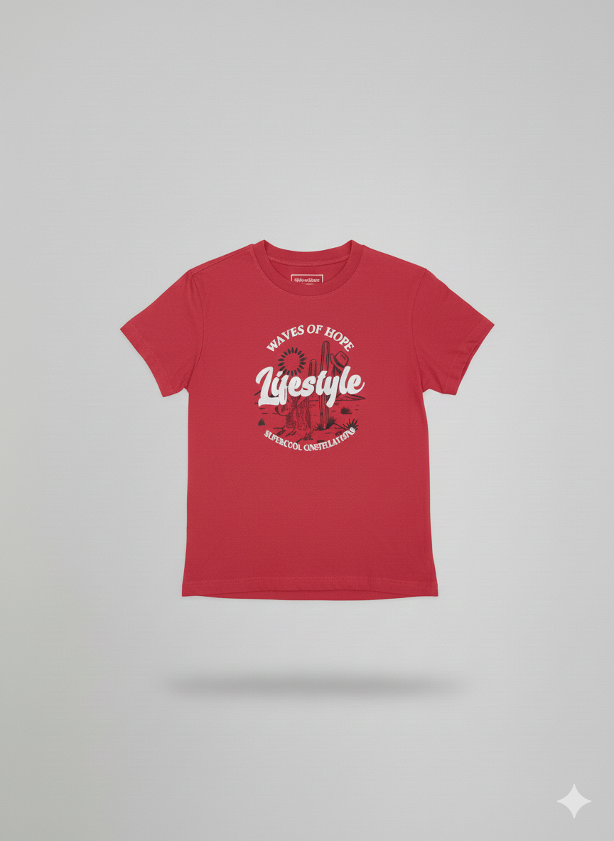 CAMISETA MUJER BASICA ROJA