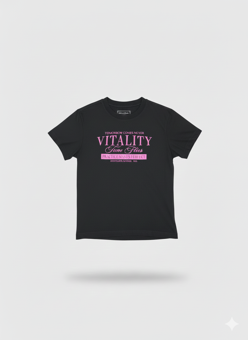 CAMISETA MUJER BASICA NEGRA