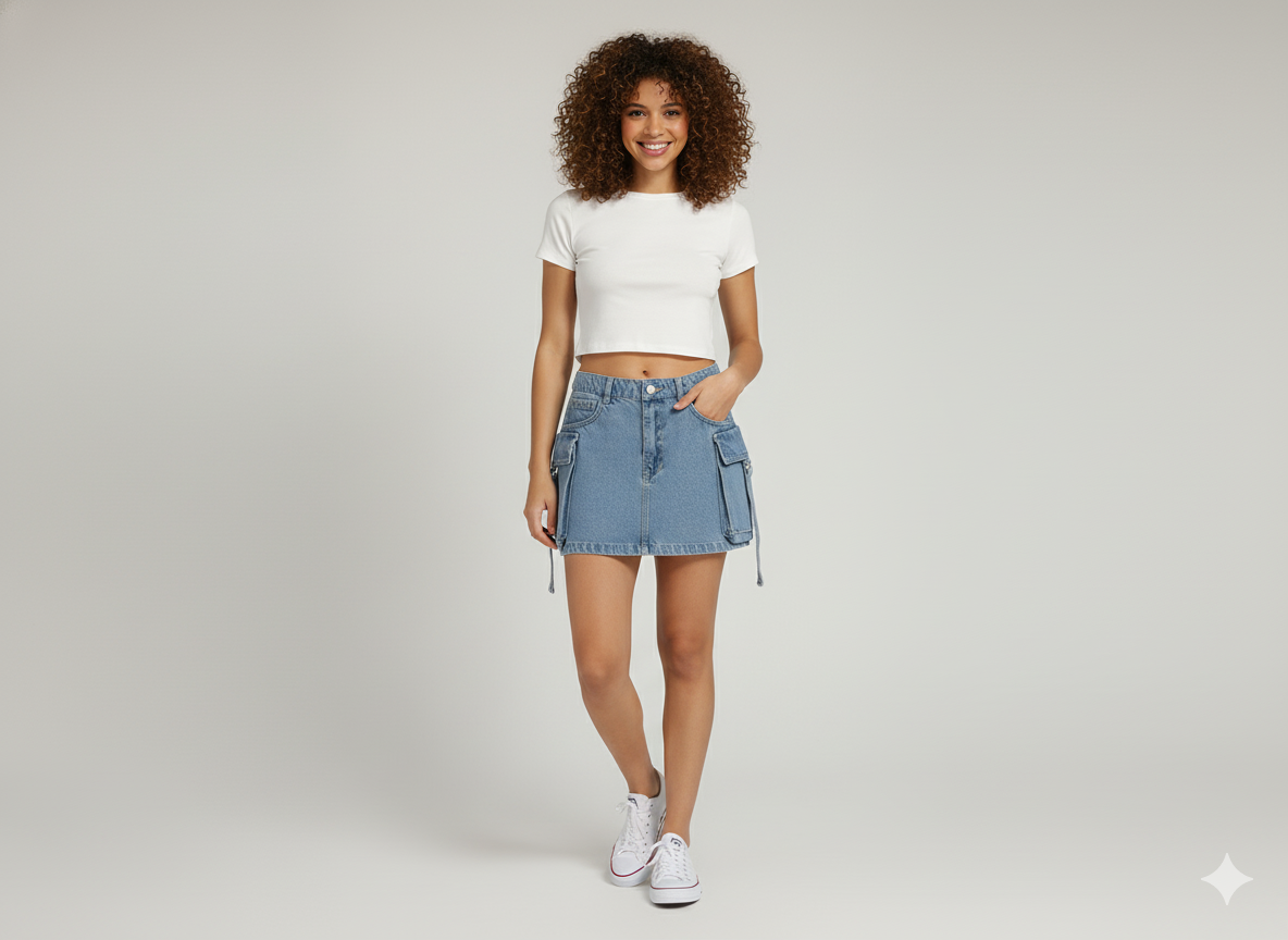 FALDA MUJER JEAN CARGO CLARA