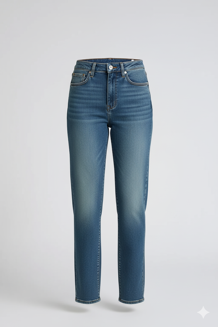 JEAN MUJER MOM AZUL OSCURO