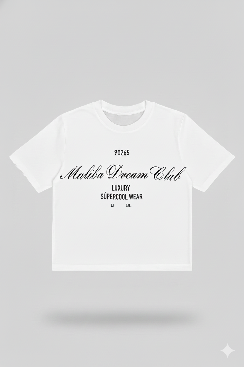 CAMISETA MUJER OVERSIZE CORTA BLANCA