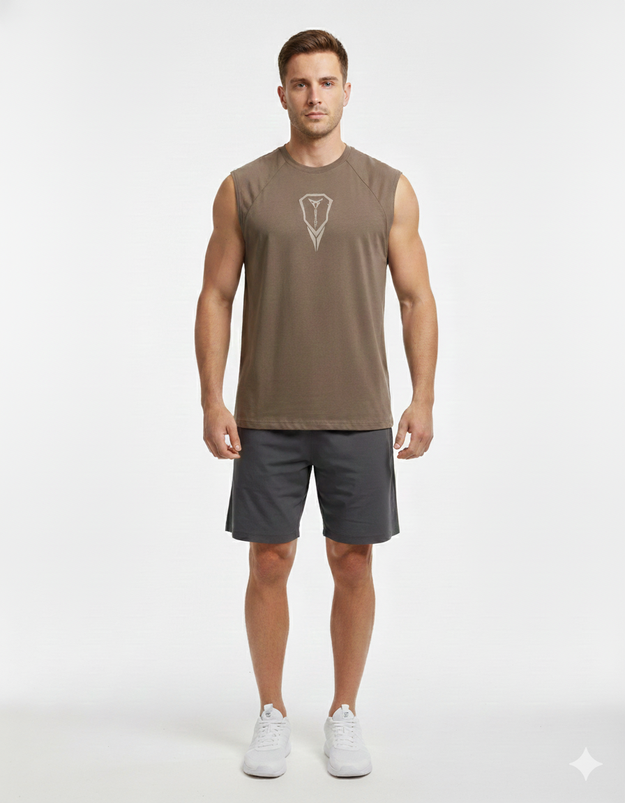 CAMISILLA HOMBRE TANK MOCCA