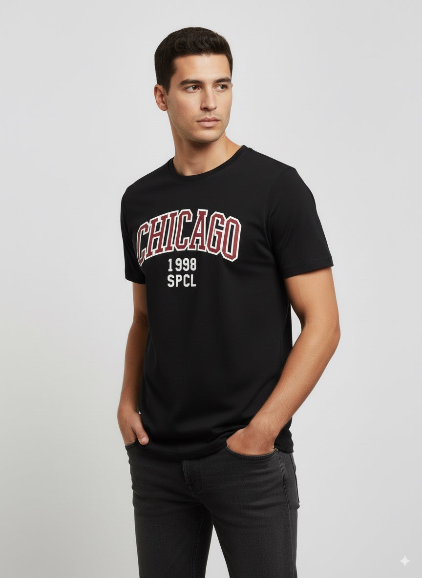CAMISETA HOMBRE BASICA NEGRO