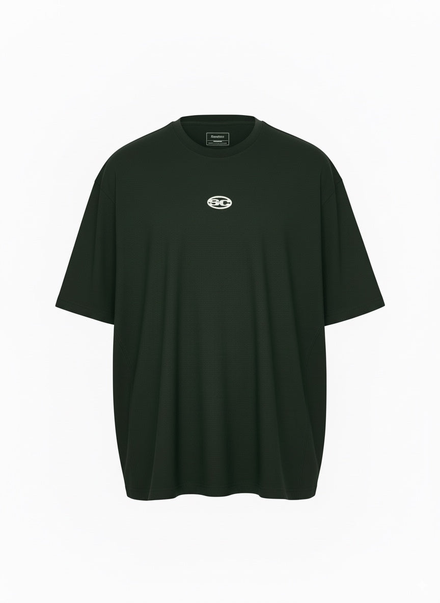 CAMISETA HOMBRE OVERSIZE VERDE
