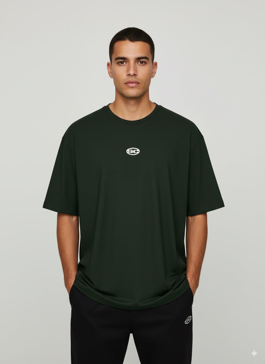 CAMISETA HOMBRE OVERSIZE VERDE