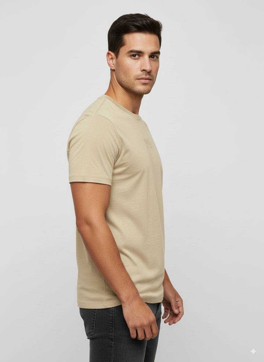 CAMISETA HOMBRE BASICA DURAZNO