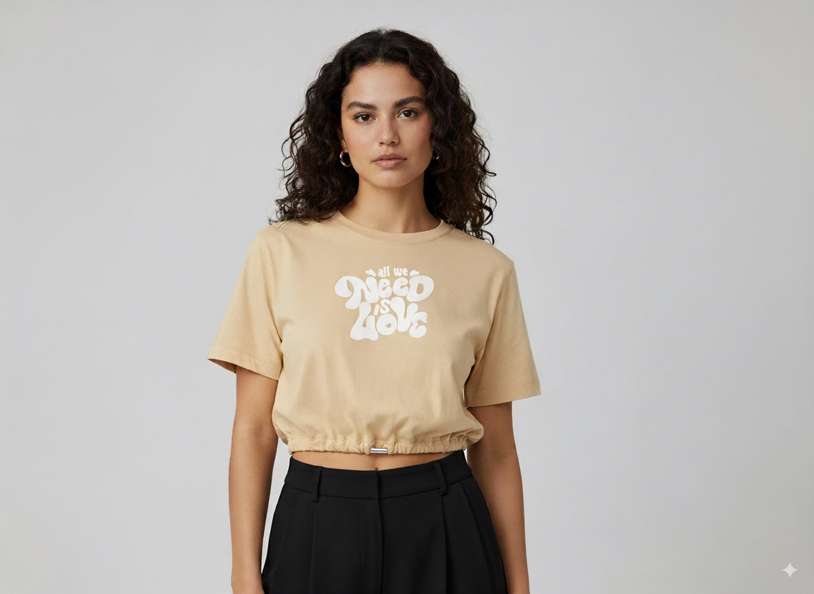 CAMISETA MUJER OVERSIZE CORTA