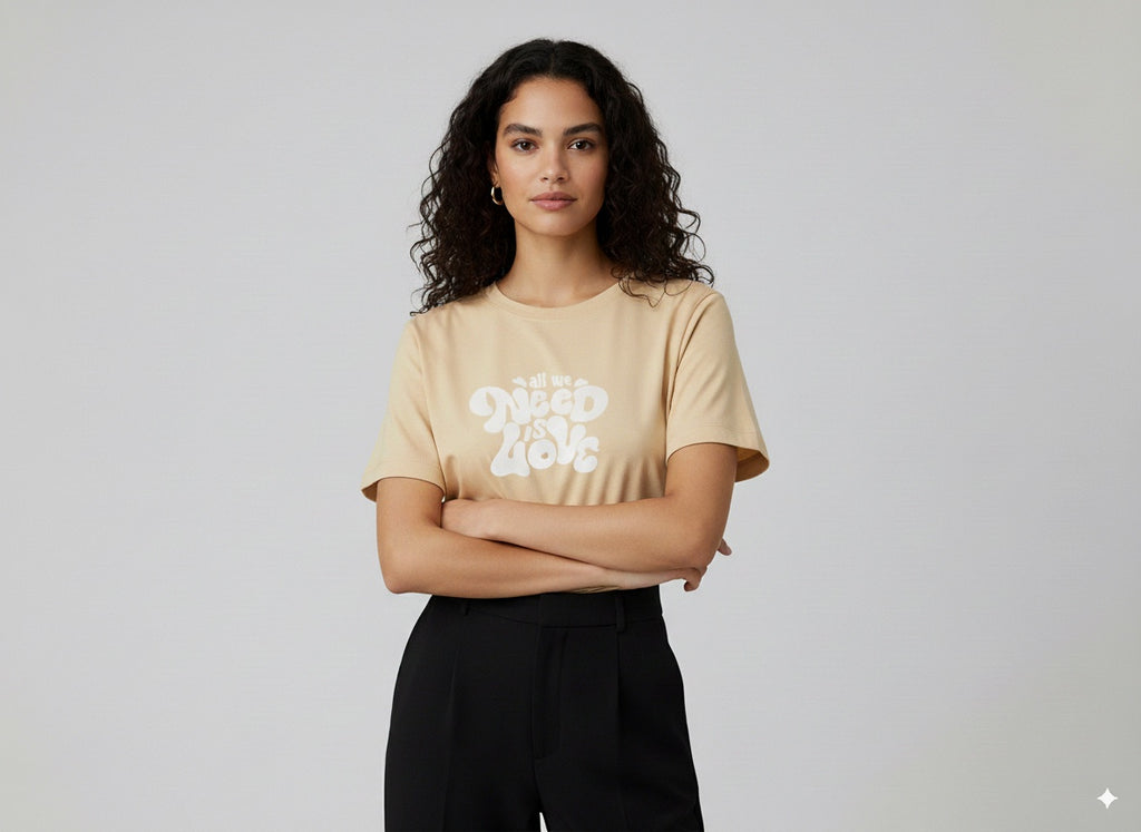 CAMISETA MUJER OVERSIZE CORTA