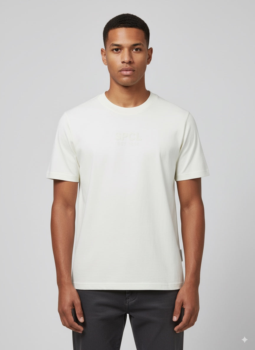 CAMISETA HOPMBRE BASICA IVORY