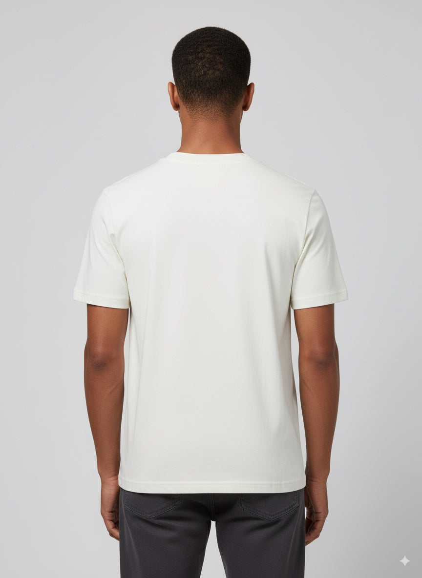 CAMISETA HOPMBRE BASICA IVORY