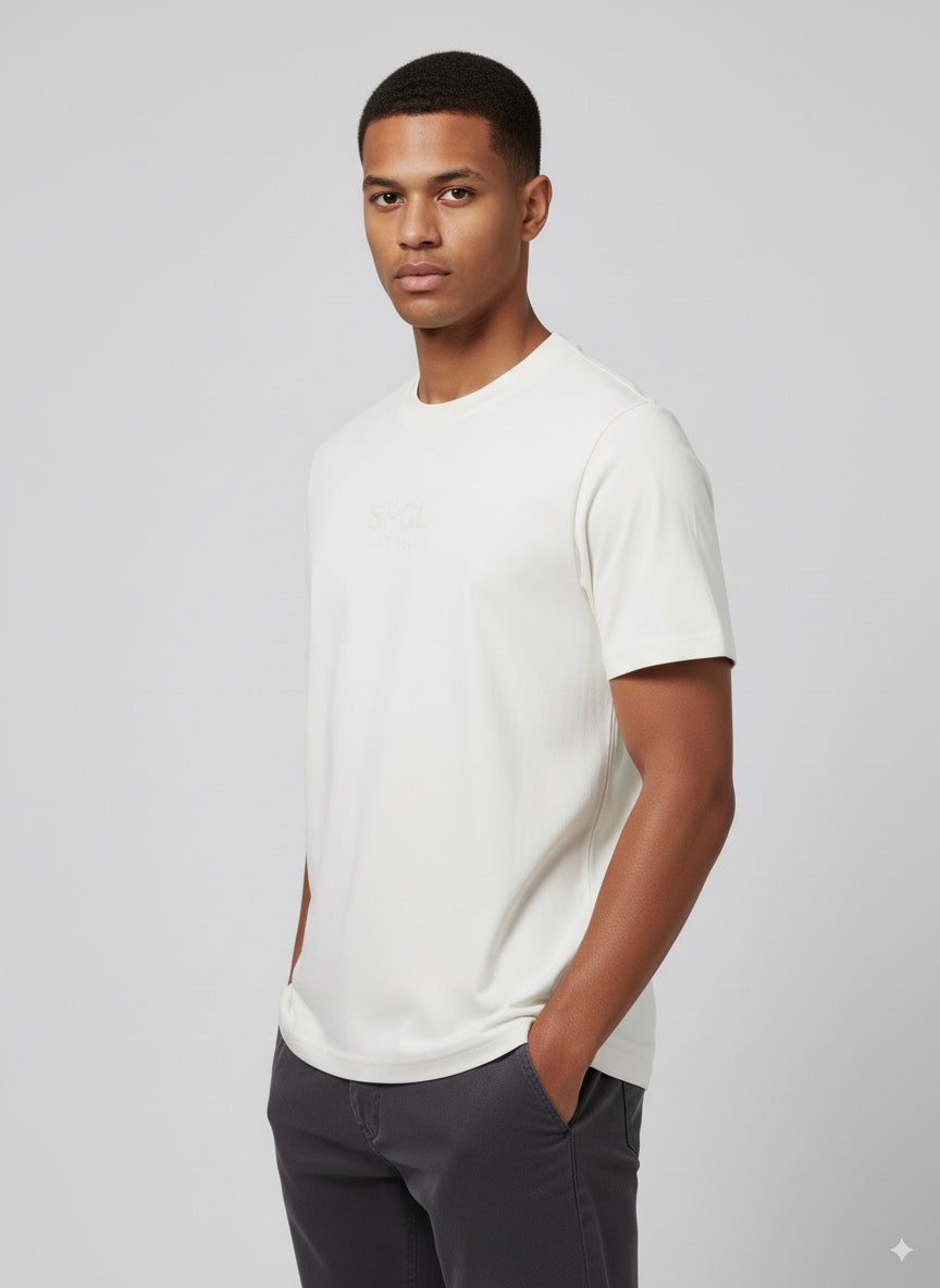 CAMISETA HOPMBRE BASICA IVORY