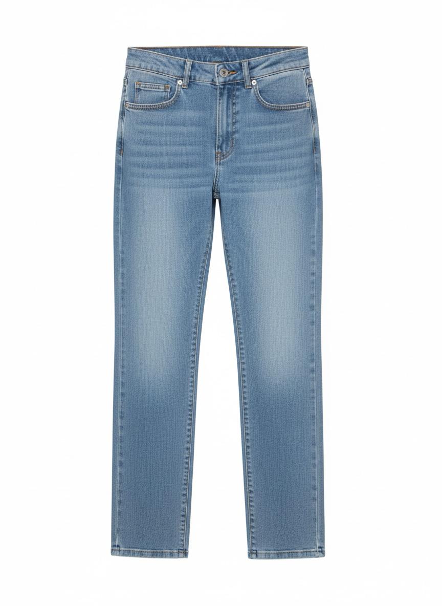 JEAN MUJER MOM RIGIDO AZUL CLARO