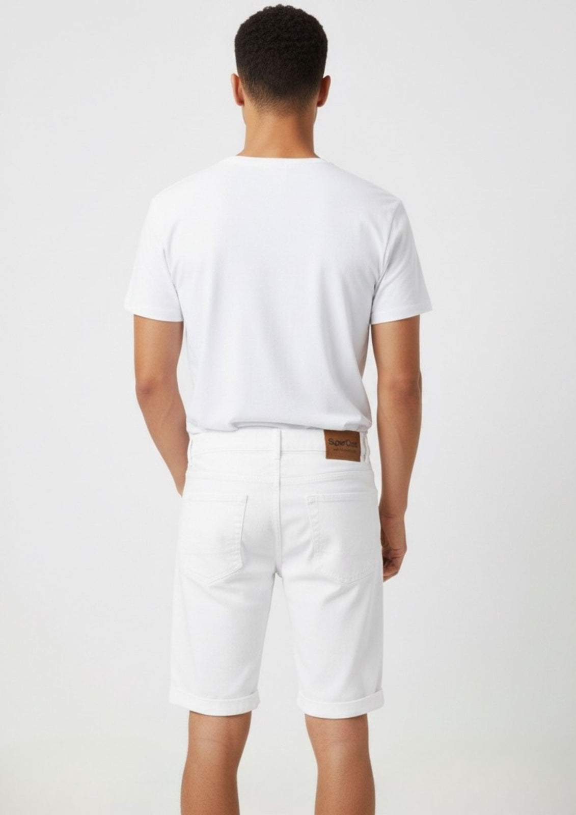 BERMUDA JEAN HOMBRE BLANCA