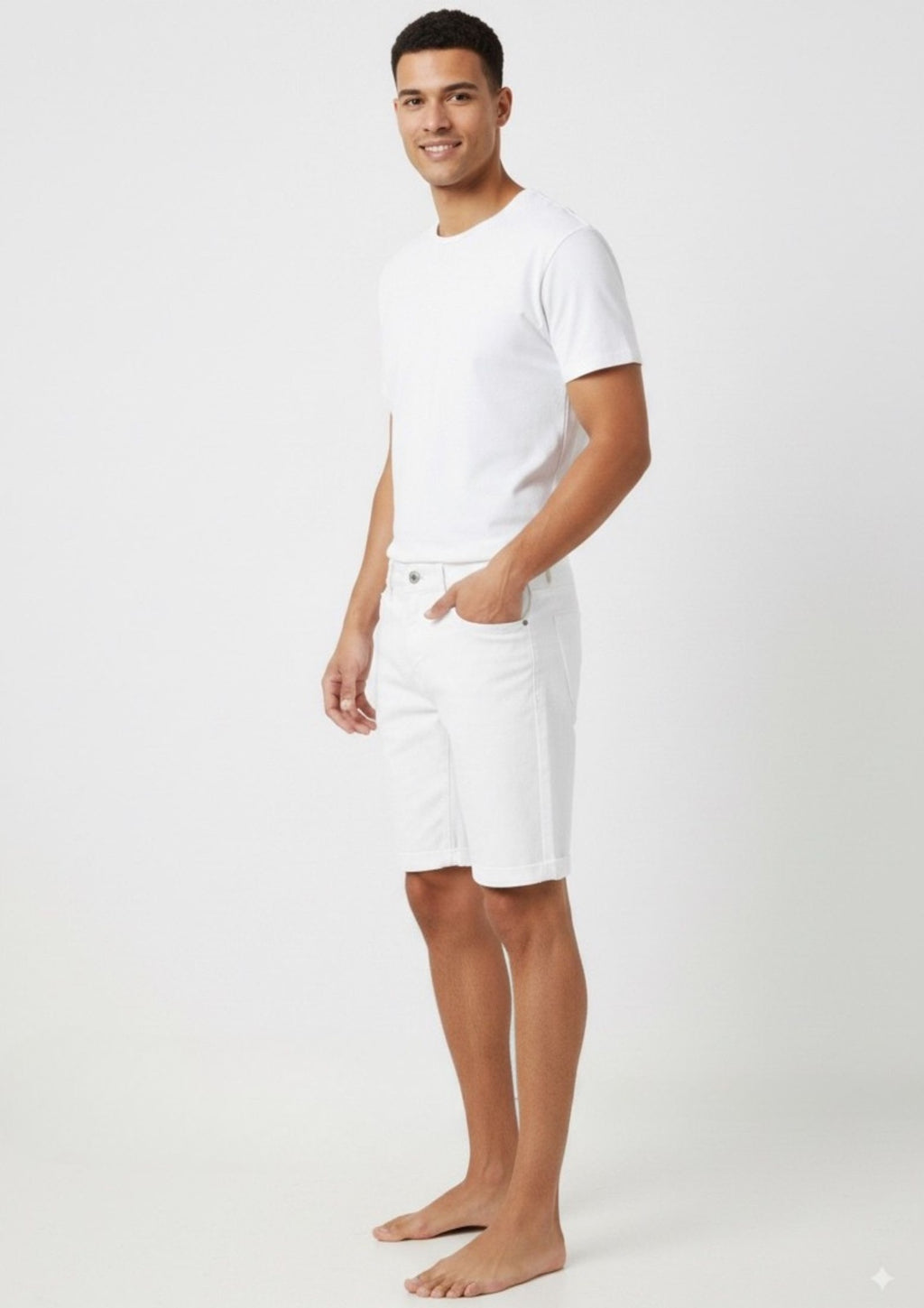BERMUDA JEAN HOMBRE BLANCA