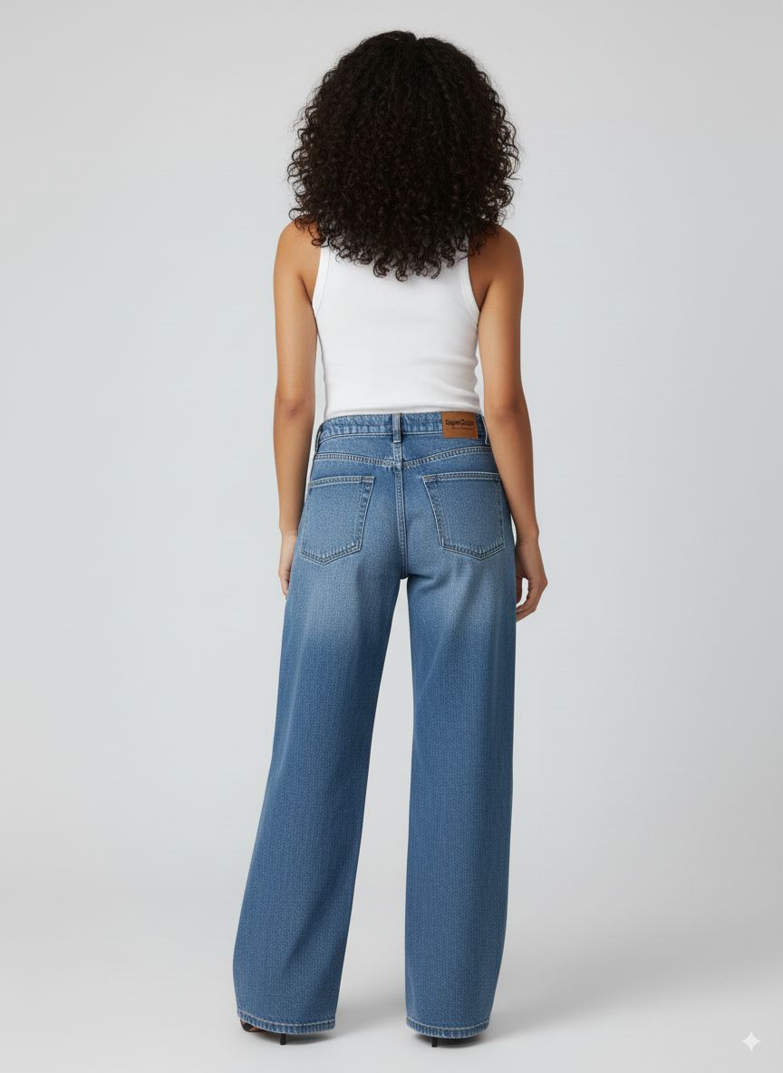 JEAN MUJER BAGGY AZUL MEDIO