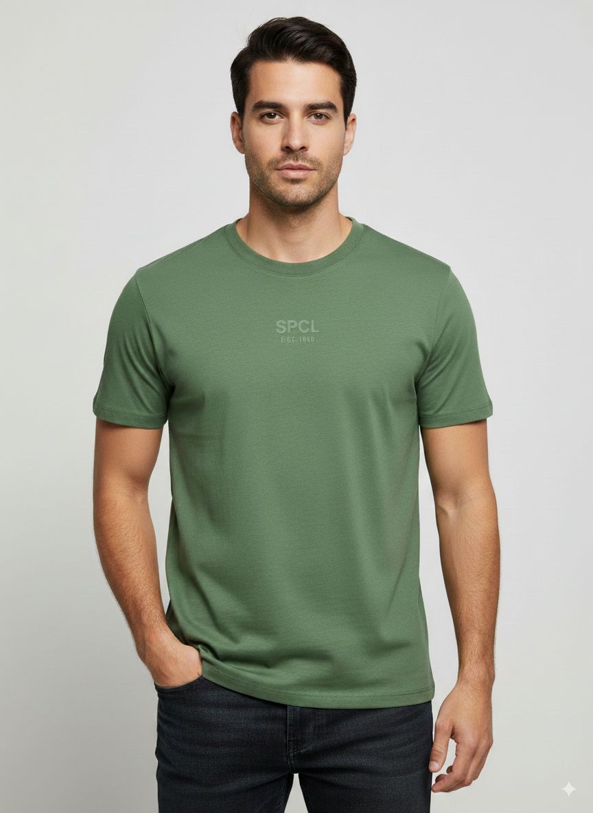 CAMISETA HOMBRE BASICA VERDE PISTACHO