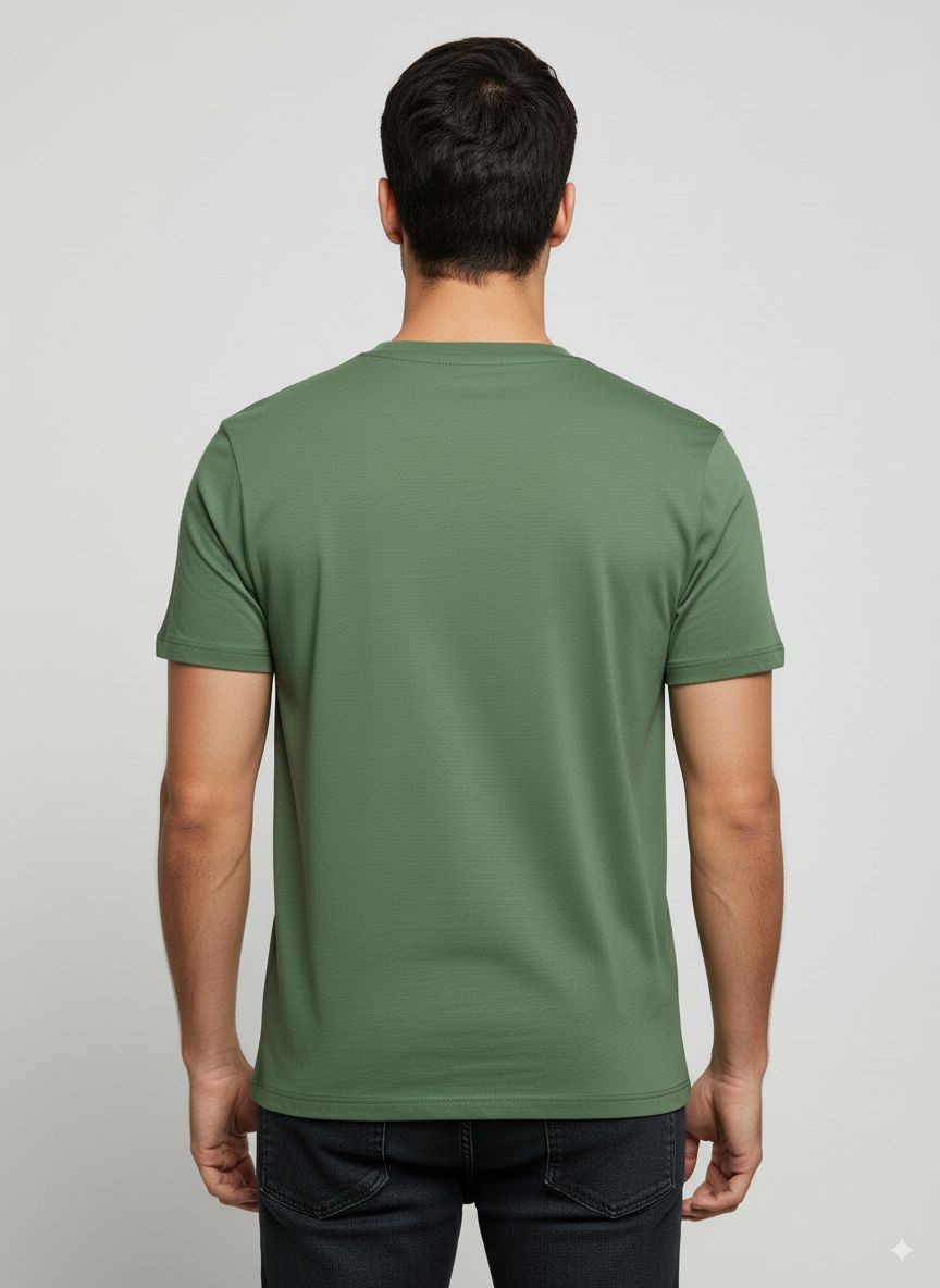 CAMISETA HOMBRE BASICA VERDE PISTACHO