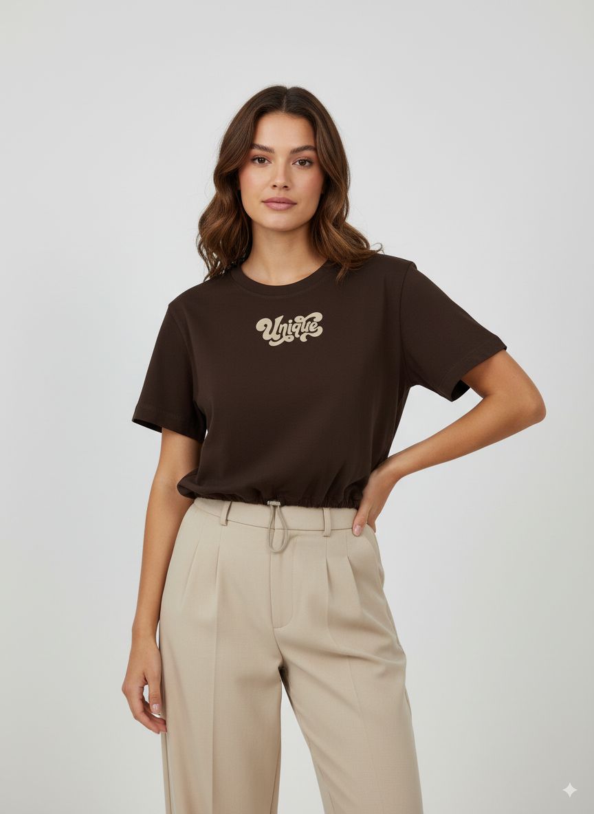CAMISETA MUJER OVERSIZE CORTA