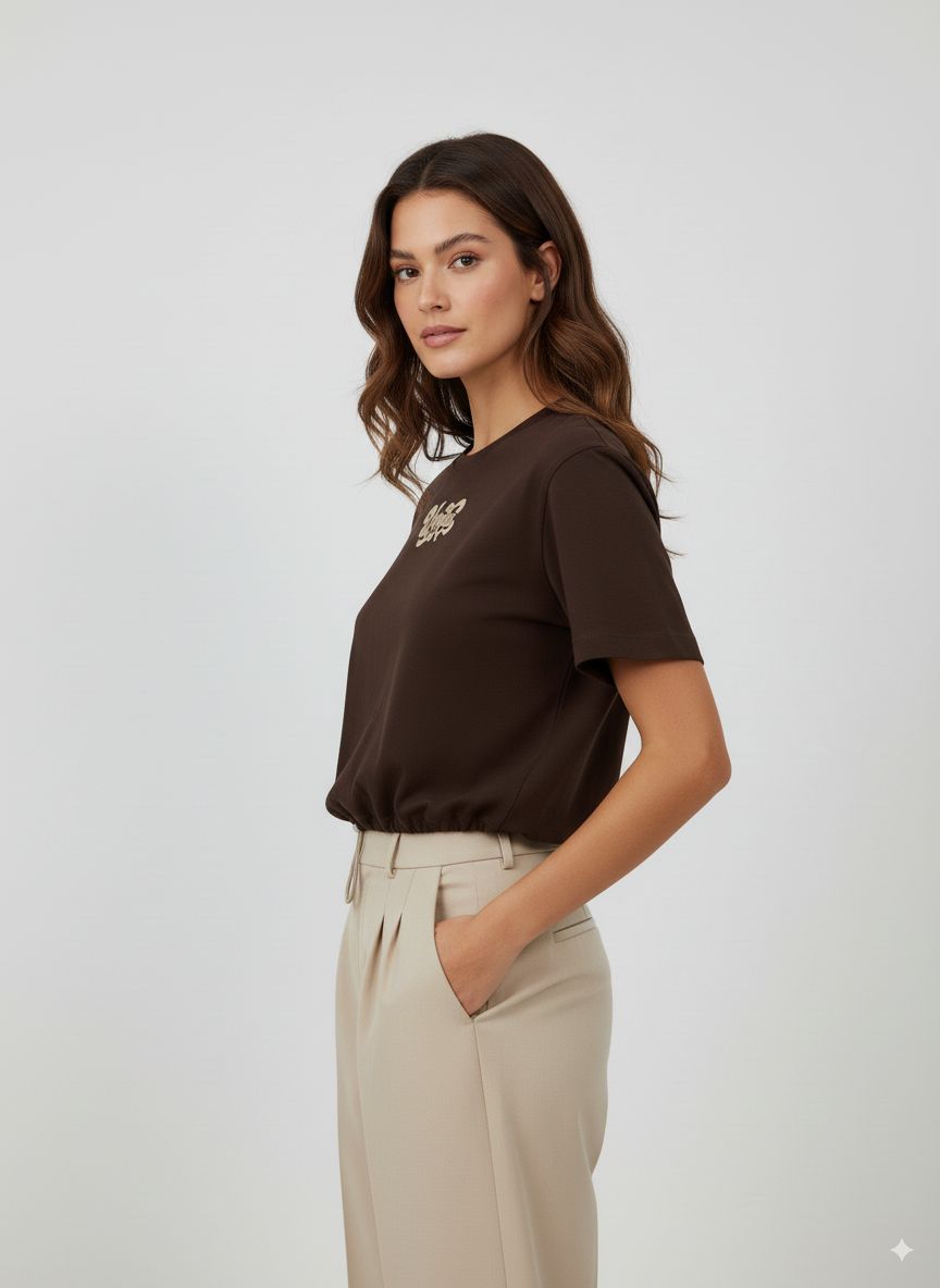 CAMISETA MUJER OVERSIZE CORTA