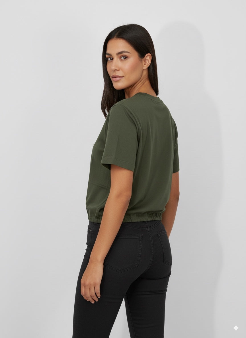 CAMISETA MUJER OVERSIZE CORTA