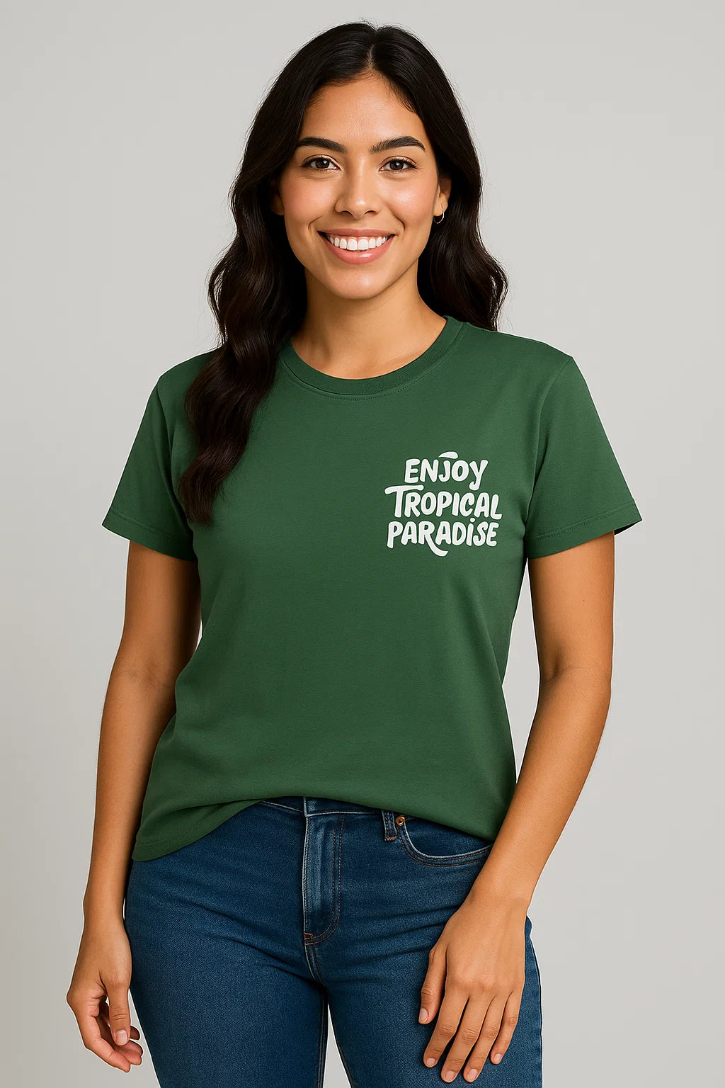 CAMISETA MUJER OVERSIZE LARGA VERDE PISTACHO