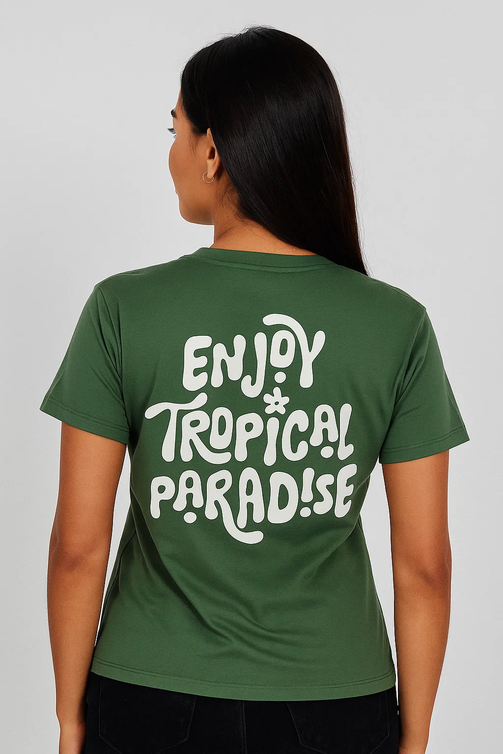 CAMISETA MUJER OVERSIZE LARGA VERDE PISTACHO