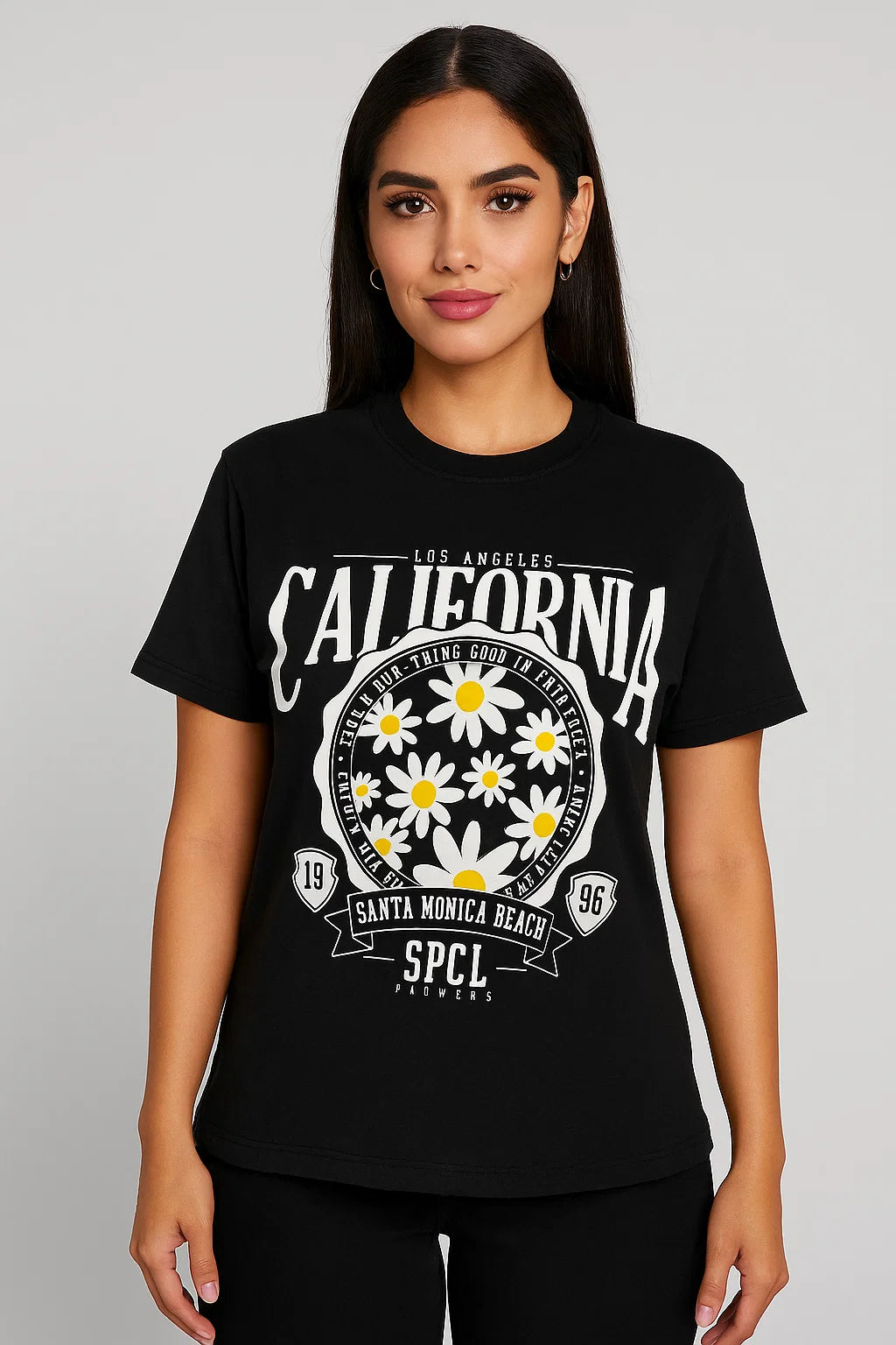 CAMISETA MUJER OVERSIZE LARGA NEGRA